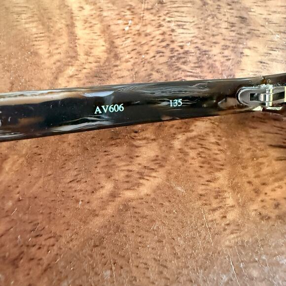 Vintage Adrienne Vittadini Sunglasses Frames Oval Burgandy/Wood 51-17-135 Preppy - Picture 5 of 9